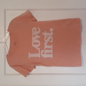 J. Crew "Love first." Graphic T-shirt Small